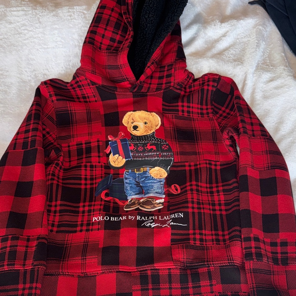 🔥Polo Bear by Ralph Lauren Red Kids Hoodie🔥